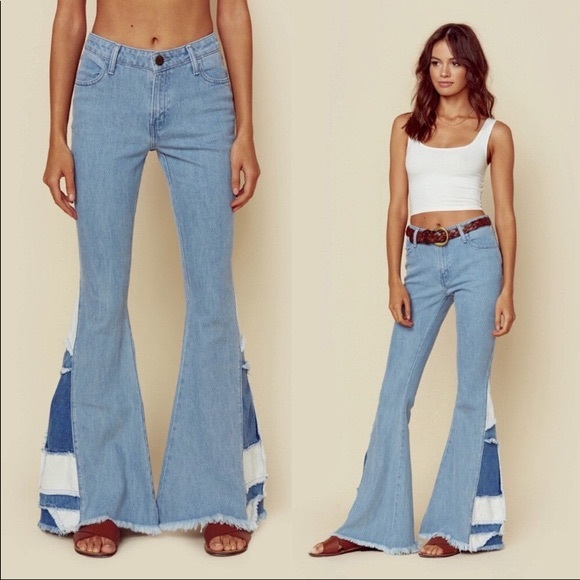Show Me Your MuMu Denim - Show Me Your Mumu Woodstock Flare blue jeans